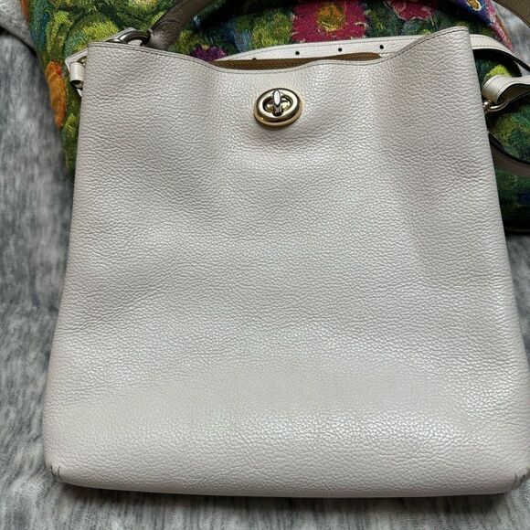Coach Polished Pebble Leather Charlie Bucket Crossbody  Coach Charlie Bucket Polished Pebbled Leather Crossbody Bag